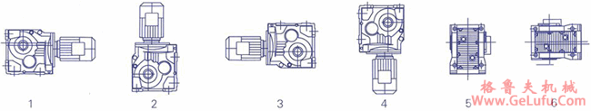 QSH系列斜齿-圆锥齿轮减速电机型号表示及安装位置(图3)