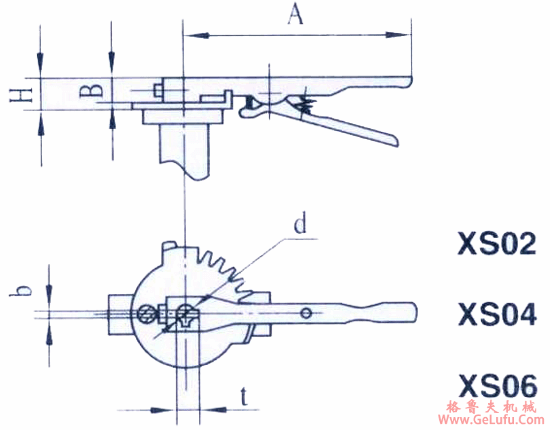 XDJ系列地下用二级传动阀门减速机外形及安装尺寸(图3)