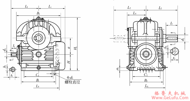 CW系列圆弧圆柱蜗杆减速机GB9147―88