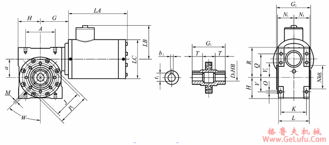 TSRV系列不锈钢蜗轮减速机系列尺寸(图2)