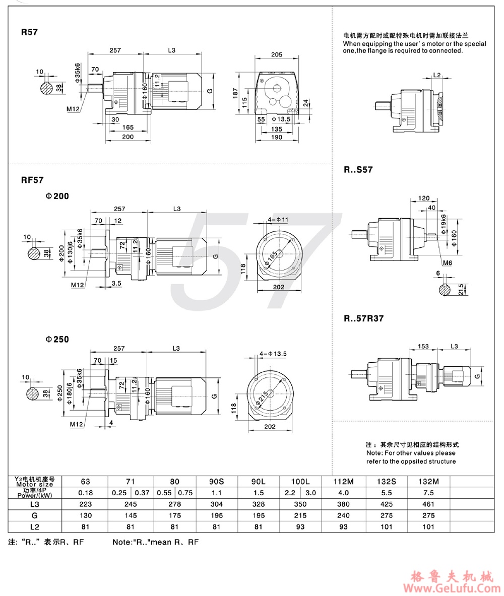 R27、RF27、RS27、RFS27硬齿面斜齿轮减速机(图17)