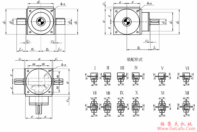 SPS型换向机的外形和连接尺寸(图2) SPS型换向机的外形和连接尺寸(图2)