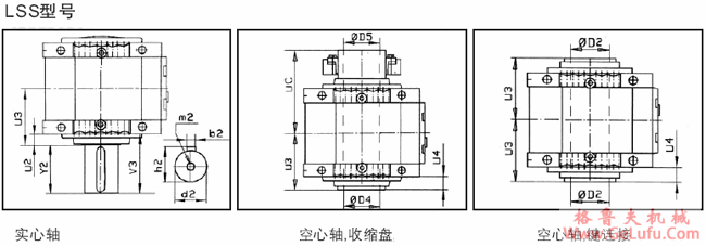 MC系列硬齿面中型齿轮减速机安装尺寸(2级斜齿轮减速机垂直安装)(图4)