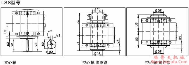 MC系列硬齿面中型齿轮减速机安装尺寸(2级锥齿轮斜齿轮减速机垂直安装)(图4)