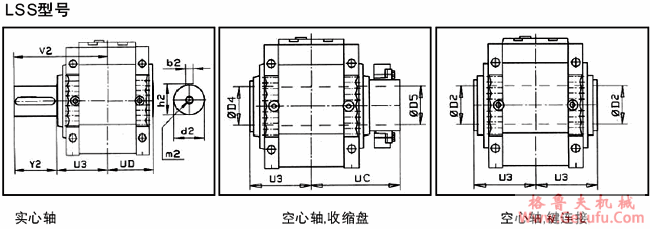 MC系列硬齿面中型齿轮减速机安装尺寸(3级斜齿轮减速机竖立安装)(图3)