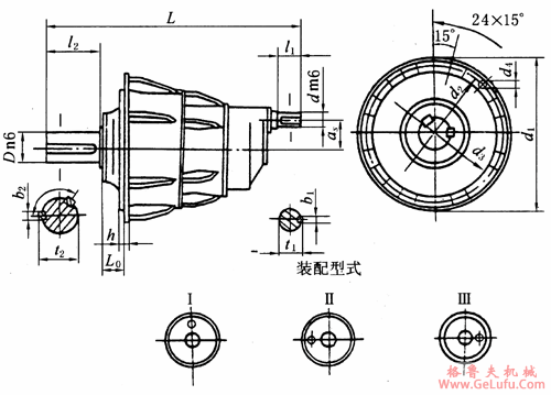 NBZF250、NBZF280、NBZF315、NBZF355、NBZF400、NBZF450、NBZF500、NBZF560型行星轮减速机外形及安装尺寸JB/T6502-93 (图2)