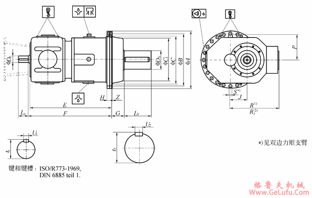 P3S…N…-112/VVN实心轴，法兰安装外形尺寸(图2)