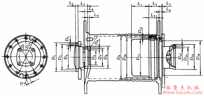 HJN型星轮卷扬减速机的安装尺寸(图2)
