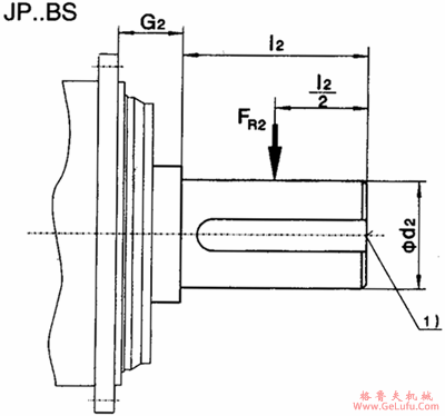 JP系列行星减速机带平键实心输出轴尺寸（规格9..36）(图2)