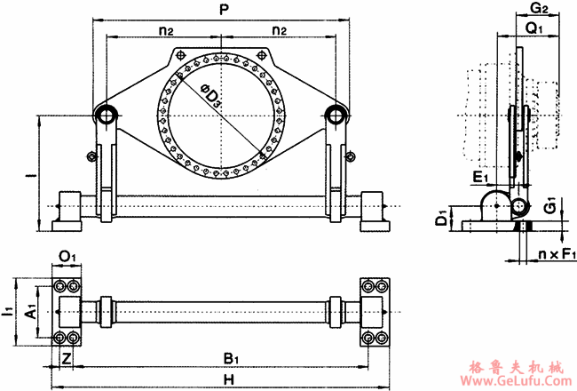 JP系列行星减速机附件、扭力轴支撑架(图2) JP系列行星减速机附件、扭力轴支撑架(图2)