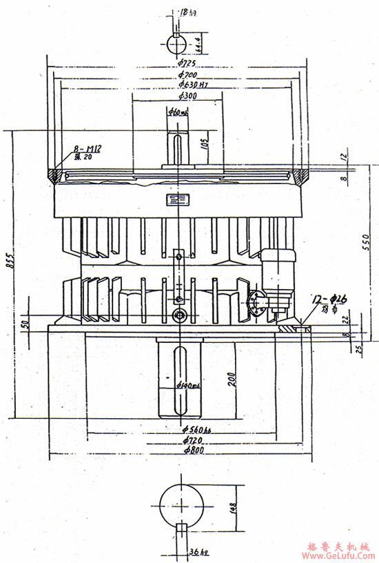 15J（i=118、20）外形及安装尺寸(图2)