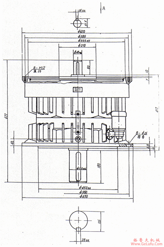 13J（i=18、20）外形及安装尺寸(图2)