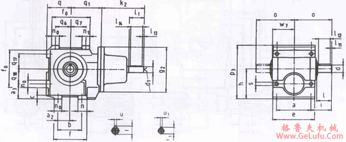SWD80ZS底脚式,轴输入型斜齿轮―蜗轮蜗杆减速电机外形及安装尺寸(图2) SWD80ZS底脚式,轴输入型斜齿轮―蜗轮蜗杆减速电机外形及安装尺寸(图2)