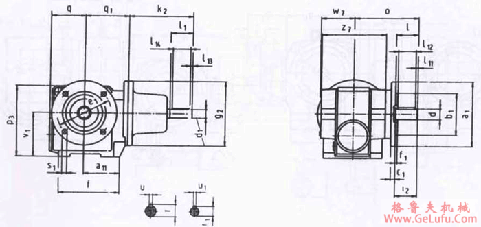 SWF80ZS法兰式，轴输入型斜齿轮―蜗轮蜗杆减速电机外形及安装尺寸(图2)