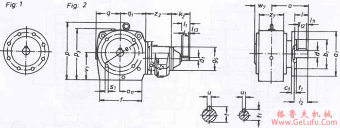 SWF140S90ZS-SWF280S115ZS法兰式轴输入，组合型斜齿轮―蜗轮蜗杆减速电机外形及安装尺寸(图2)