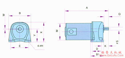 G3系列斜齿轮减速机底脚安装形式(图2)