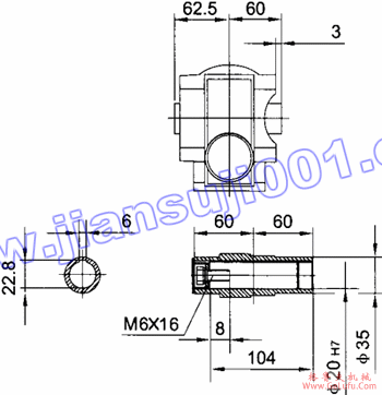 JRTS斜齿轮――蜗轮蜗杆减速电机安装尺寸（JRTSA37..）(图3)