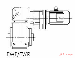 EWF系列平行轴斜齿轮减速机输入方式尺寸图表(图4)