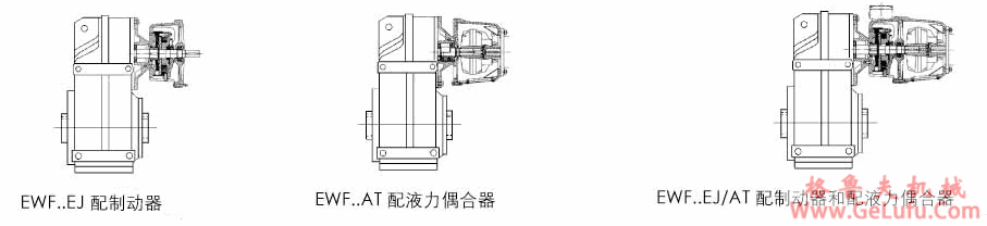 EWF系列平行轴斜齿轮减速机输入方式尺寸图表(图6)
