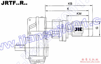 JRTF平行轴――斜齿轮减速电机安装尺寸(JRTF..R..)(图2)