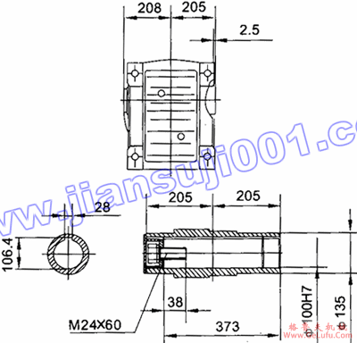 JRTK斜齿轮――伞齿轮减速机电机安装尺寸(JRTKA127..)(图3)