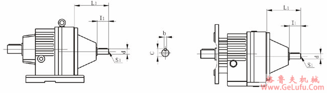DR系列斜齿硬齿面减速机安装尺寸（DR..S）(图2)