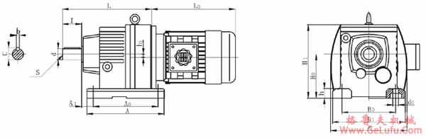 DR系列斜齿硬齿面减速机安装尺寸（DR..）(图2)