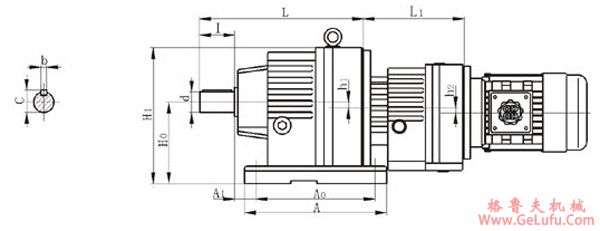 DR系列斜齿硬齿面减速机安装尺寸（DR..DR..）(图2)