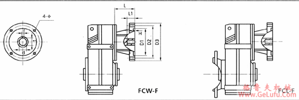 FC系列平行轴斜齿轮减速机外形尺寸(图6)