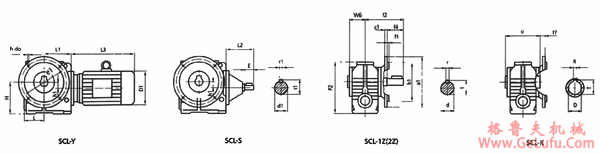 SC系列斜齿蜗轮减速机外形尺寸(图3)