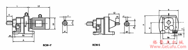 RC系列斜齿轮减速机外形尺寸(图2)