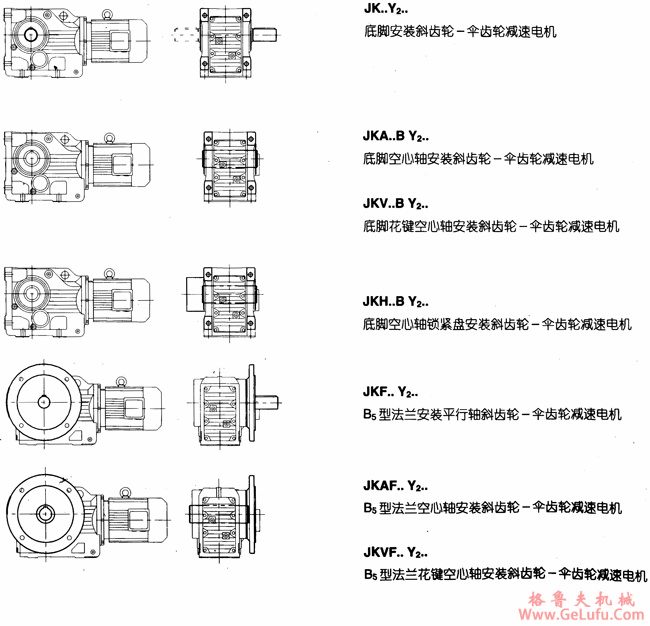 JK系列减速电机基本类型(图2)