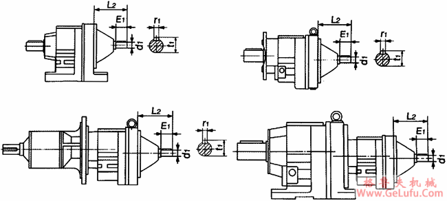 JR系列斜齿轮减速机输入轴尺寸(图2)
