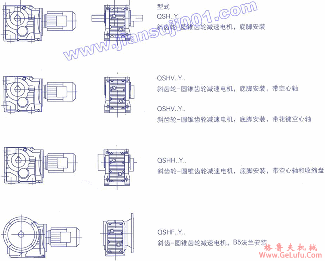 QSH系列斜齿-圆锥齿轮减速电机特征(图2)