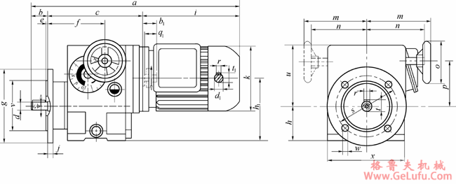 GPZH系列立式安装的基本型变速机的外形及安装尺寸(图2)