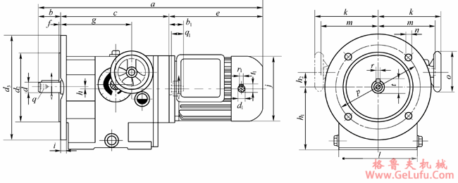 GPZH系列立式安装的改型变速机外形及安装尺寸(图2)