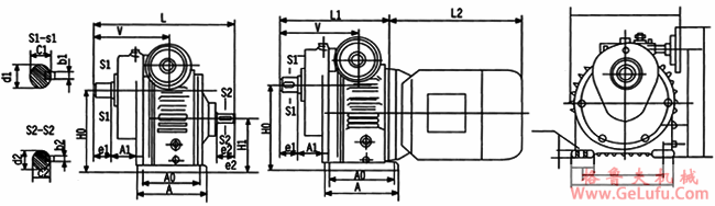 MBW―C、MBWY―C基型配一级齿轮型卧式外形安装尺寸(图2)