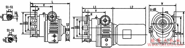 MBL(F)―C、MBL（F）Y―C基型配一级齿轮型法兰式(图2)