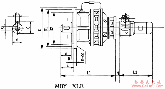 MB系列行星摩擦机械无级减速机MBY-ZLE外型及机型号(图2)