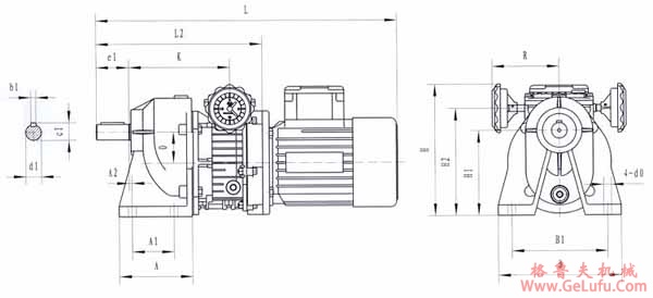 TXF与一级齿轮减速机尺寸表(图2)
