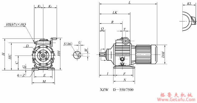 XZWD系列（电动机直联型）外形及安装尺寸(图2)