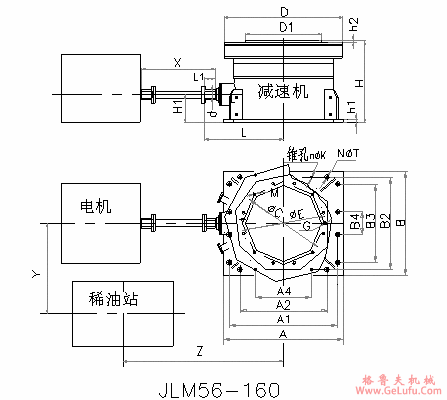 JLM系列立磨减速机外形尺寸(图2)