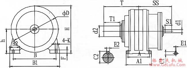 NWS系列三环减速机尺寸图表(图2)