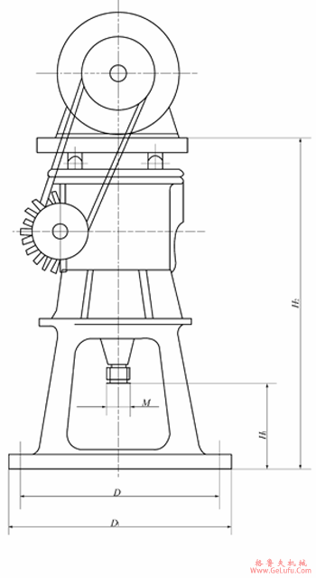 GCWS系列圆弧齿圆柱蜗杆减速机外形及安装尺寸(图2)