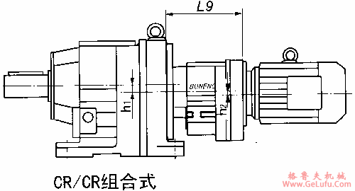 CR系列斜齿轮减速机安装方位和尺寸图表(图3)