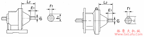 CE32、CE42、CE62、CE72、CE82、CE92、CE102、二级斜齿轮减速机输入轴尺寸(图2)