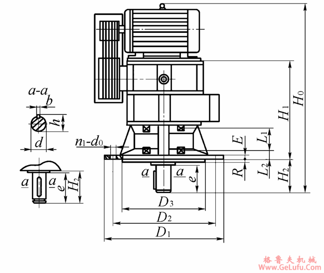 ZLS―1、ZLS―2、ZLS―3、ZLS―4、ZLS―5、ZLS―6、ZLS―7、ZLS―8、ZLS―9、ZLS―10、ZLS―11、系列三级立式螺旋锥齿轮减速机外形尺寸(图2)