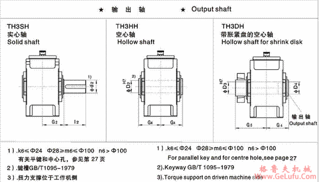 TH3.H型平行轴减速机单级传动卧式安装(图3)