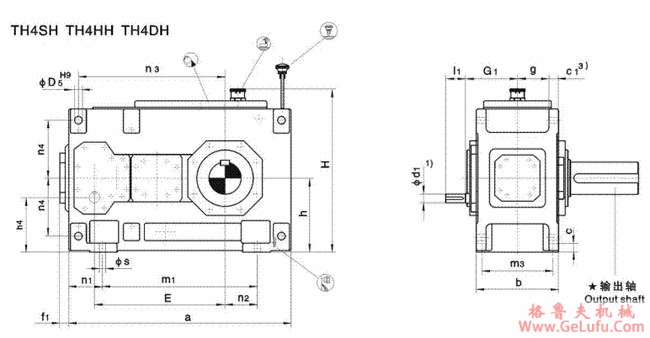 TH4.H型平行轴减速机单级传动卧式安装(图2)