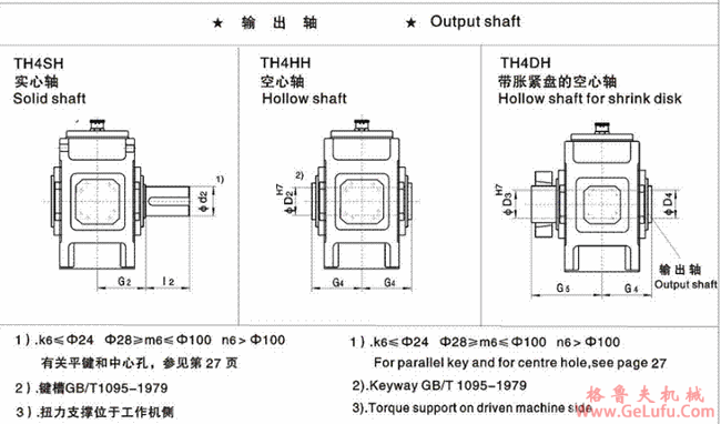 TH4.H型平行轴减速机单级传动卧式安装(图3)